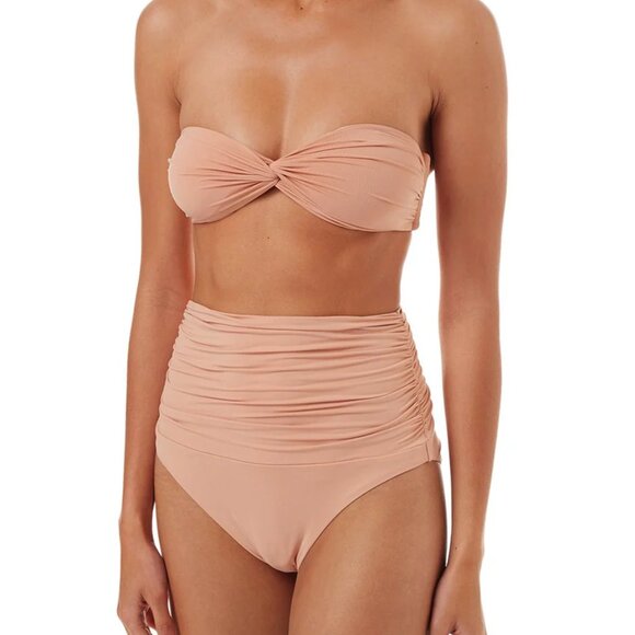 Melissa Odabash Lyon Tan High Waisted Bandeau Bikini - Picture 3 of 10